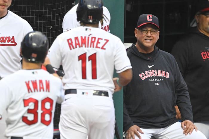 Jose Ramirez Terry Francona Jun 8 2023